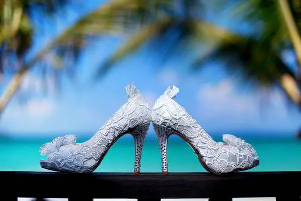 lovely bride shoes for Koh Tao beach wedding 