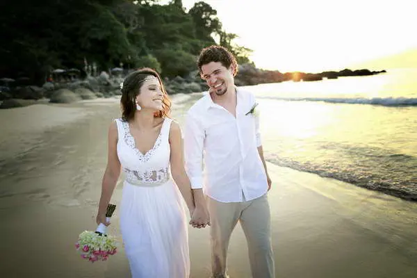after wedding photo session on Sairee beach Koh Tao
